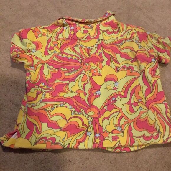 Frankie's Bikinis Coco Peace Terry Pink and Yellow Floral Set - Picture 7 of 8